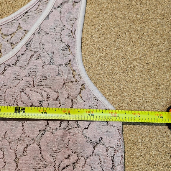 Vintage Love Squared Pink Lace Top S Y2K Coquette Balletcore Fairy Button Back - Picture 6 of 8